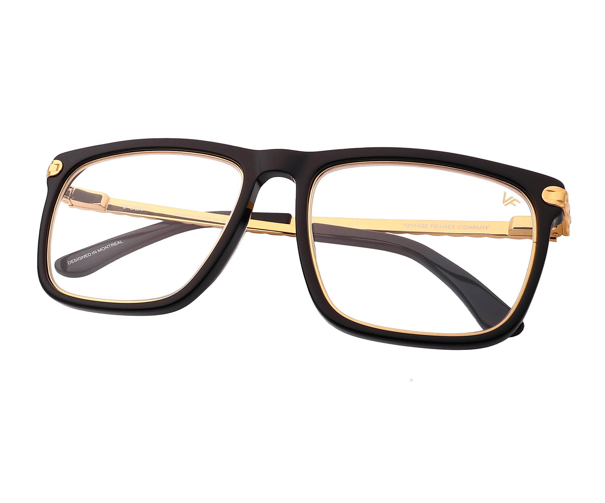 Don 24KT Gold Black Acetate Edition Vintage Frames Company