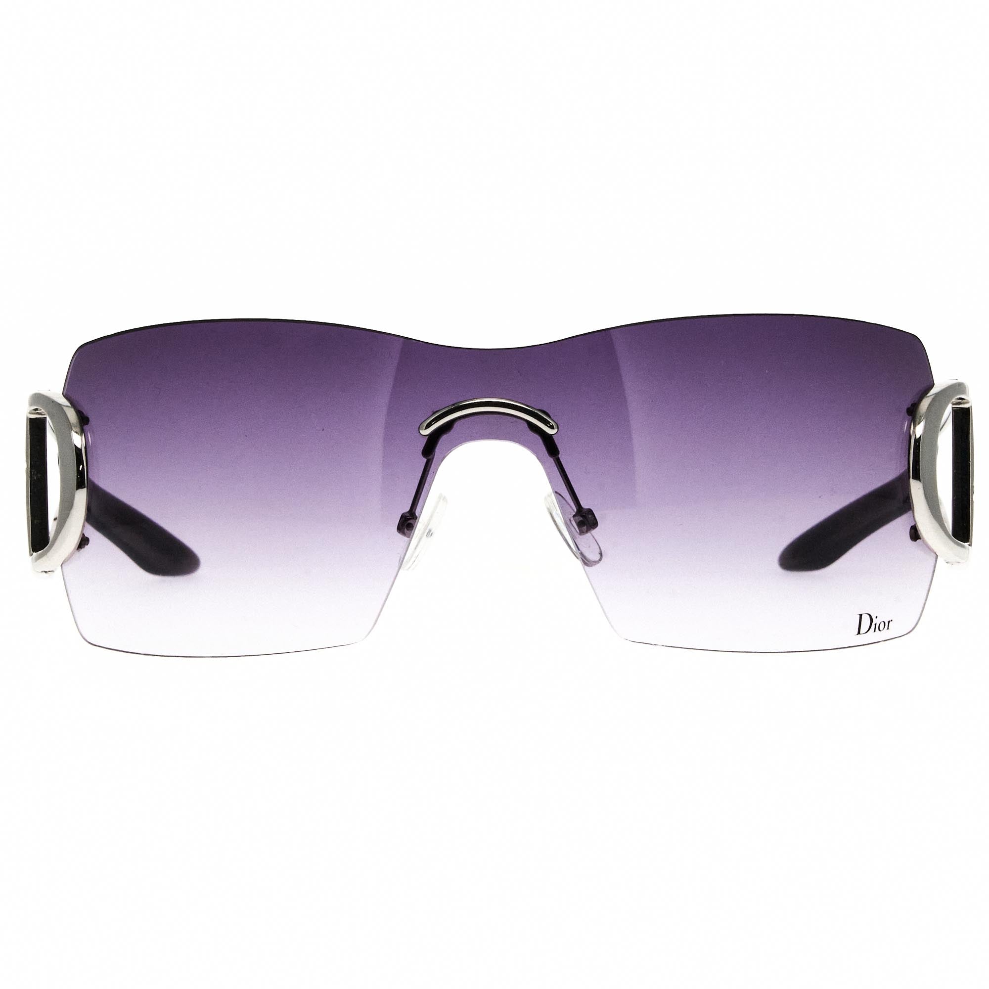 Auth. purchases Dior pearlescent purple gradient wayfarer style glasses