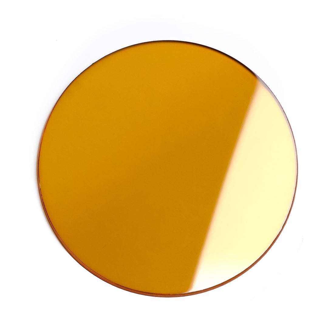 245 - Amber Solid Flat Lens