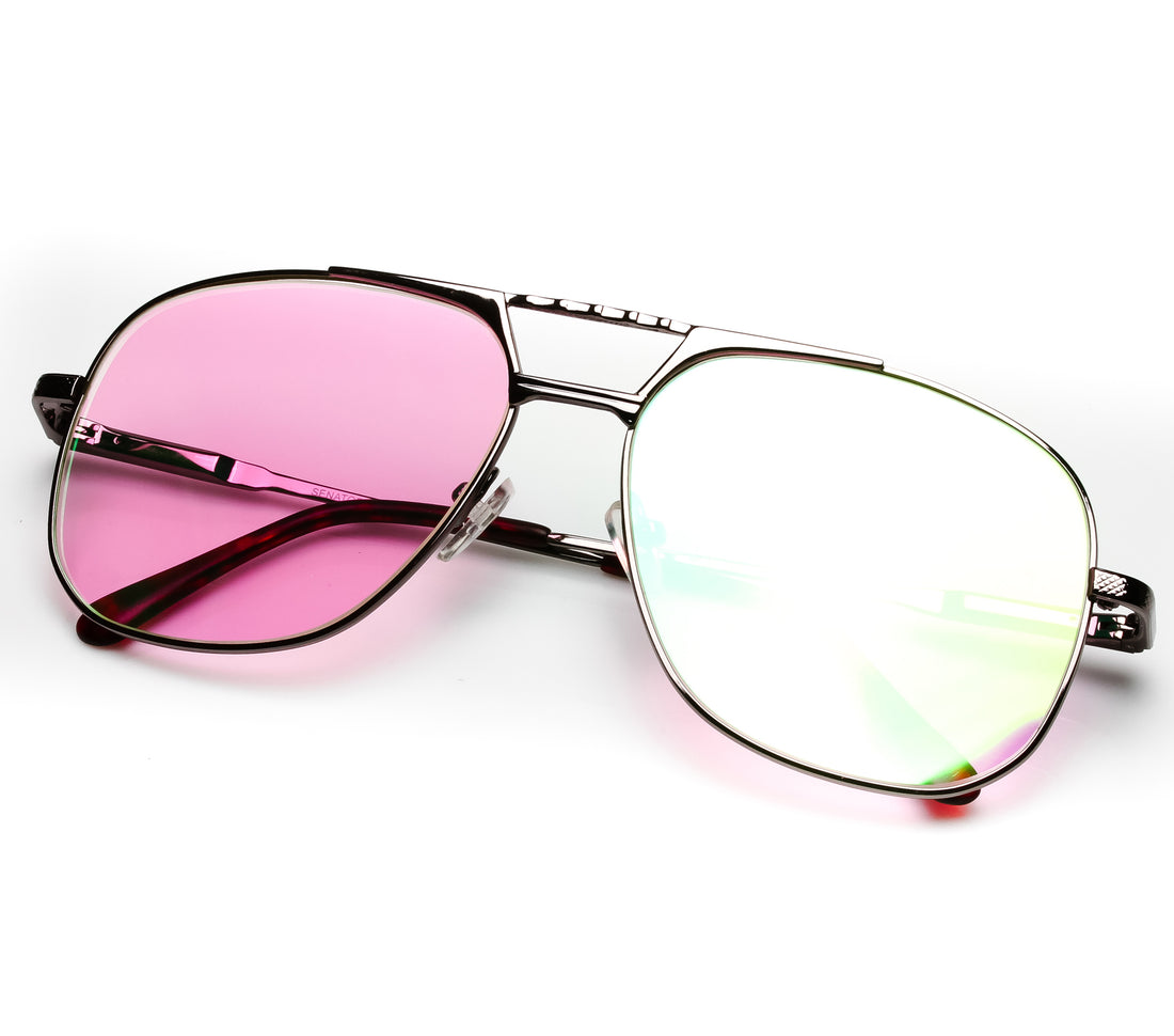 VF by Vintage Frames Big Daddy Snatch Platinum (Pink Multi Flash Flat Lens) Thumbnail