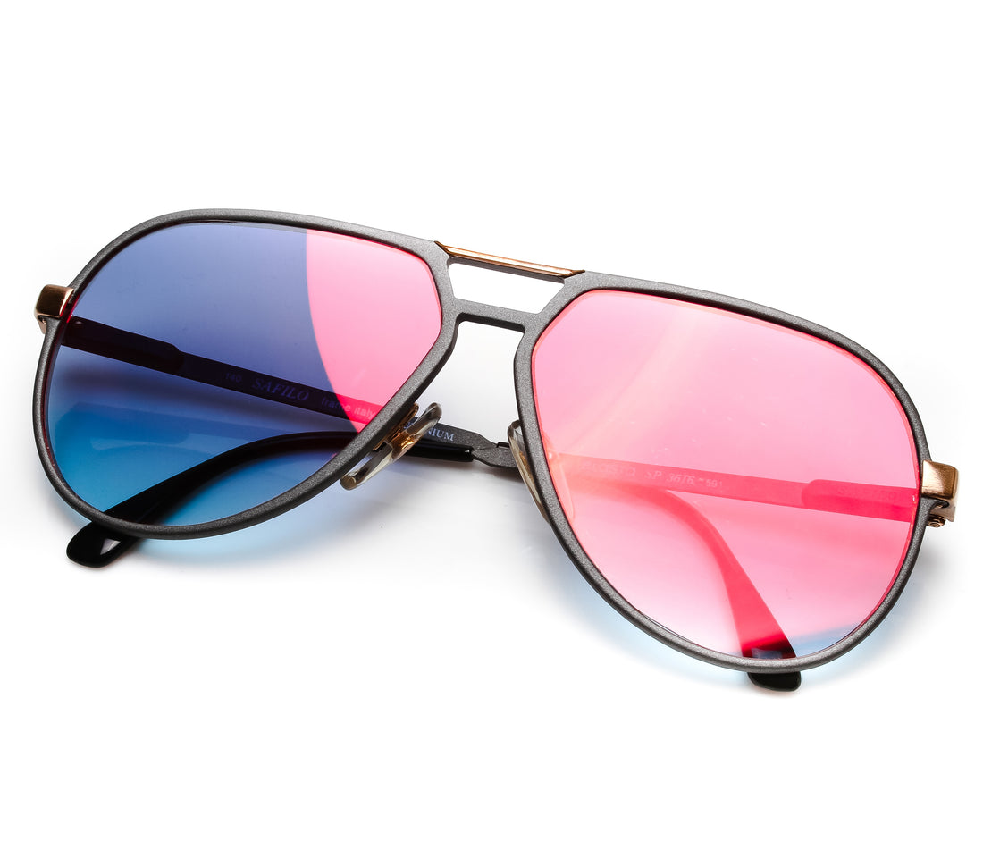 VF by Vintage Frames Commander (Mauve Gradient Two Tone Multi Flash Flat Lens) Thumbnail