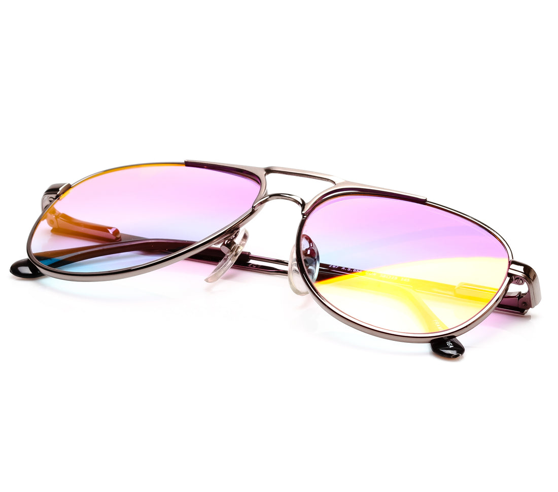 VF by Vintage Frames Grand Master Snatch Drip Platinum (Candy Pink Gradient Yellow Multi Lens) Thumbnail