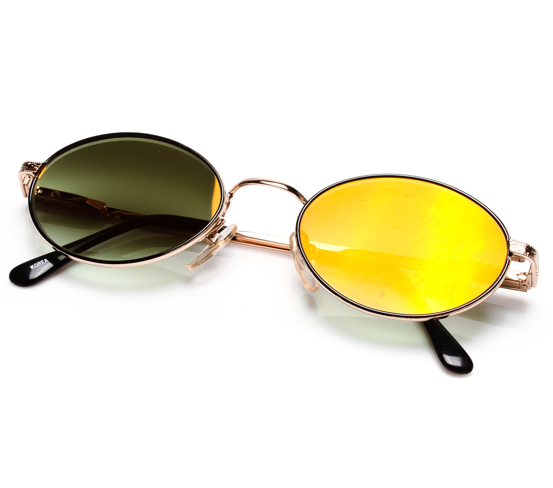 VF by Vintage Frames The Firm Grail (Moss Green Flash Gold Flat Lens) Thumbnail